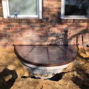 Egress window installed with the RockWell window well in Brielle NJ